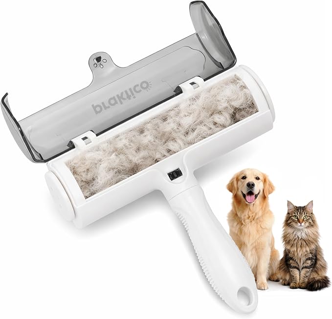 Pet Hair Lint Remover Brush, Reusable Lint Roller for Pet Hair,Self Clean Dog Cat Fur Removal Brush, from Carpet, Furniture, Rugs, Laundry, Bedding, Sofa-White