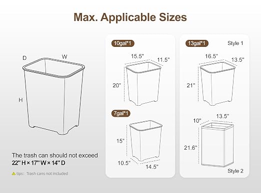 ZIFTY Pull Out Trash Can Cabinet with Storage, 13 Gallon Trash Can, Black | Pet Proof, Freestanding Kitchen Cabinet, Drawer & Adjustable Shelf, Garbage Recycling, Modern Farmhouse Waste Bin Furniture