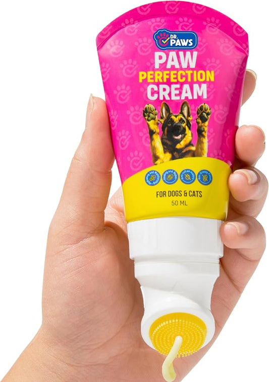Dr. Paws Dog Paw Protector Balm Perfection Cream - Mess Free, Hydrating, Moisturizing, Non-Greasy, Lick Safe Dog Paw Balm - Premium Animal Foot Moisturizer for Soft, Healthy Paws - 50ml