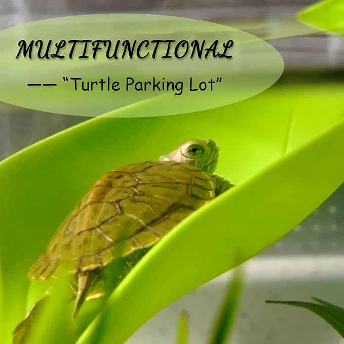Tree Frog Terrarium Accessories, 3PCS Turtle Basking Platform | Aquarium decor with 3 suction cups, multifunctional reptile tank accessories for leopard gecko, snake, gecko, bearded dragon