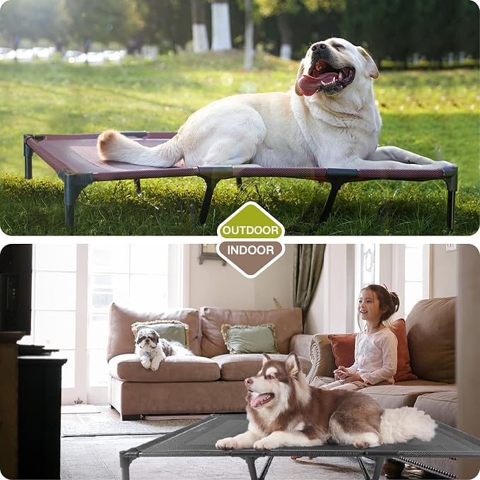 Elevated Dogs Bed Waterproof Outdoor, Portable Raised Dog Bed, Dog Beds Off the Floor, Dogs Bed Easy Clean Indoor or Outdoor Use, X-Large, Blue