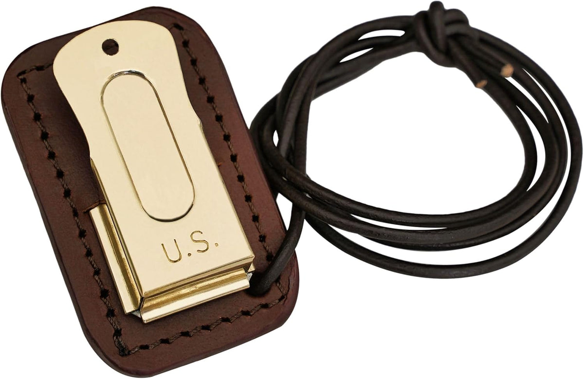 Mythrojan Brass and Steel Pet Training Clicker Puppy Dog Training Cricket Clicker U.S. Engraved WII Military Gear Metal Clicker