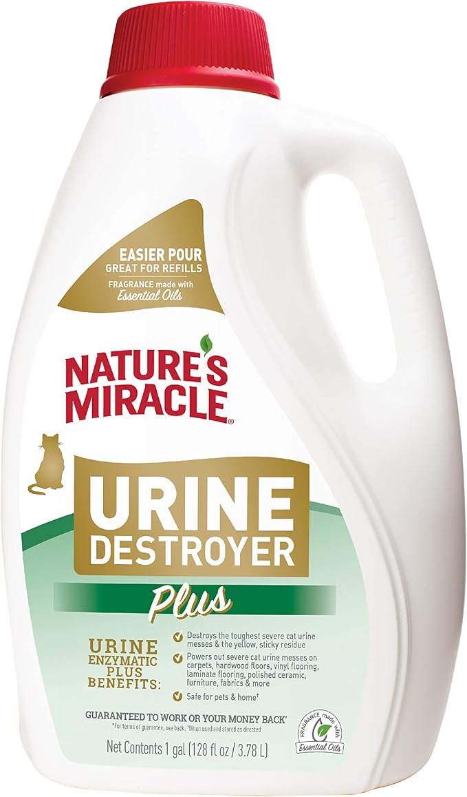 Nature's Miracle Cat Urine Destroyer Plus 1 gal and Advanced Cat Stain Eliminator Spray 32 fl oz