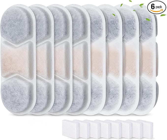 6 Pack Filter Replacement Dog Water Fountain AEUSDOG