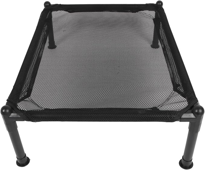 Elevated Dog Bed, Raised Dog Bed with Steel Frame and Breathable Mesh, All - Season Outdoor Dog Bed for Camping Park Backyard, Includes 4 Non - Slip Mats and Tube Covers (Medium)