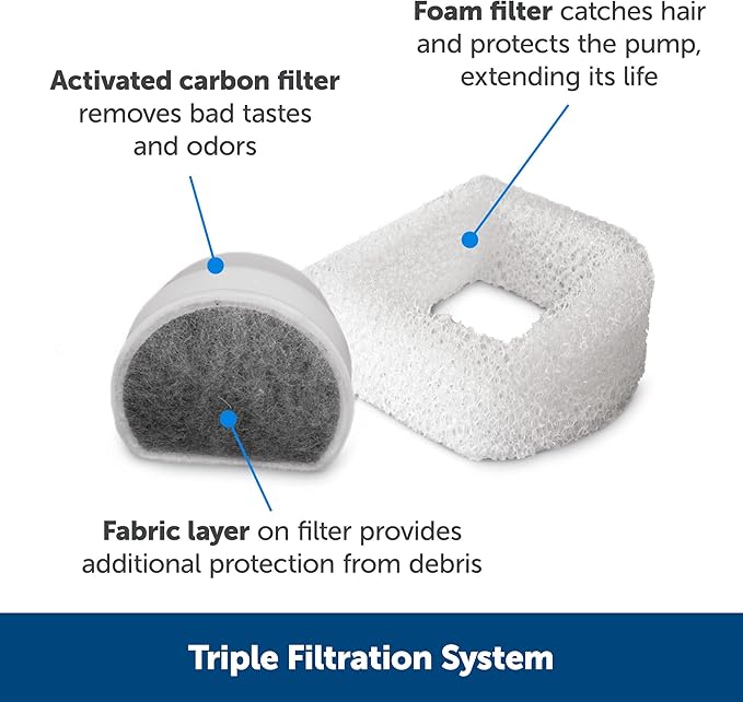 PetSafe Oasys 1/2 Gallon Pet Fountain - Cat & Dog Hydration Station with Free-Falling Water Stream & Customizable Flow - Encourages Hydration & Protects Sensitive Whiskers - 1/2 Gallon