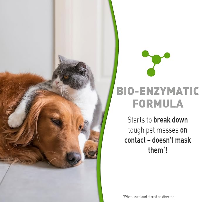 Simply Nature’s Miracle Pet Stain & Odor Remover, 10 Ounces, Bio-Enzymatic Formula With Odor-Neutralizing Technology