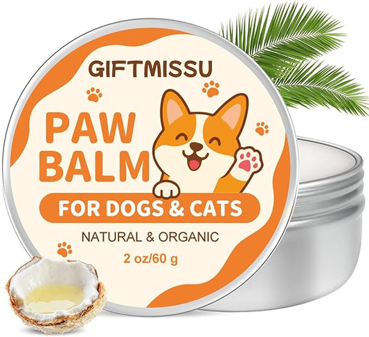 Dog Paw Balm for Dogs & Cats – Natural Paw Care with Avocado Butter & Plant Oils, Soother for Dry, Cracked Pads, Pet Paw Care Cream Dog Nose Balm, 2 oz