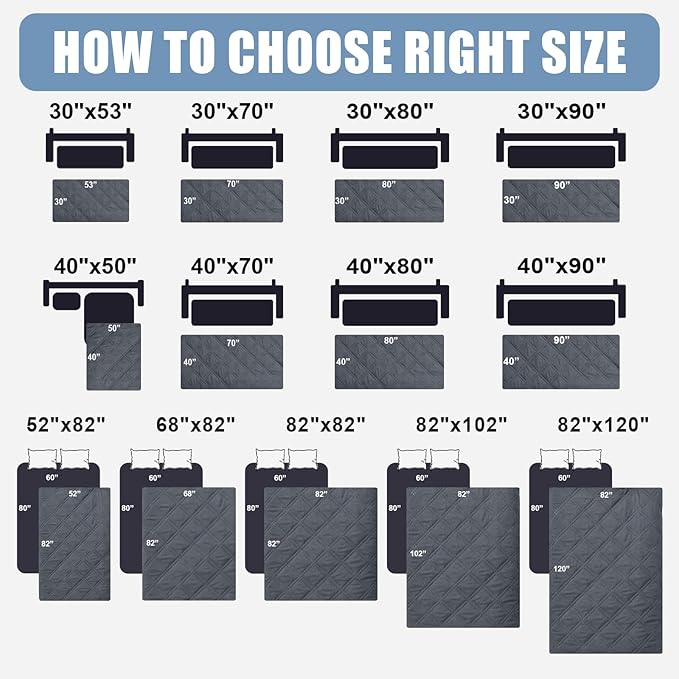 Smiry Waterproof Dog Bed Cover Pet Blanket, Soft Washable Dog Blanket for Furniture Bed Couch Sofa Reversible, Checkered (40"x50", Dark Grey/Black)