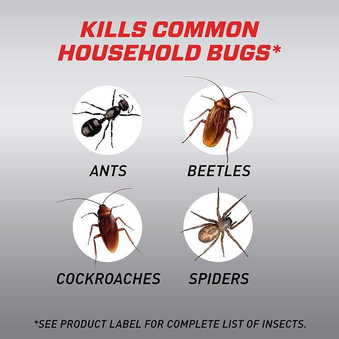 Ortho Home Defense Max Ant, Roach and Spider1 - Indoor Insect Spray, Kills Ants, Beetles, Cockroaches and Spiders (as Listed), No Fumes Bug Spray, 14 oz. (2-pack)