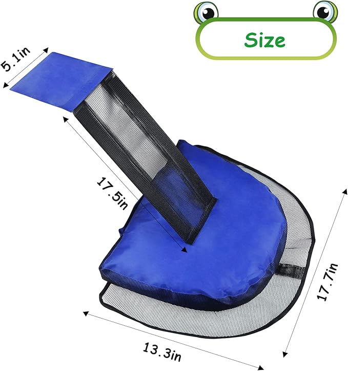 2 Pack Animal Saving Escape Ramp for Pools and Spas, Frog and Animals Saver for The Pool,Floating Ramp Rescues (Blue 2Pack)