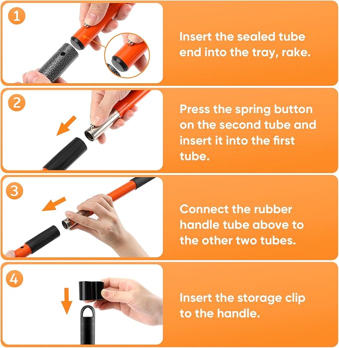Pooper Scooper for Large Dogs, Poop Scoop with Long Handle Tray, Spade,Rake | Extra Larger Metal Bin, Heavy Duty Aluminum Poop Picker,No Bending,Rust Proof,Use on Grass, Dirt, Gravel, Perfect for Seniors