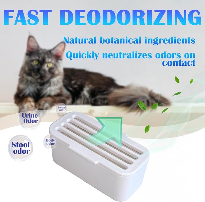 NewKe 6Pcs Deodorizer for PetSafe ScoopFree SmartSpin Automatic Litter Box | Odor Control Compatible with HHOLOVE Self-Cleaning Cat Litter Box, Air Freshener, Pet Gift