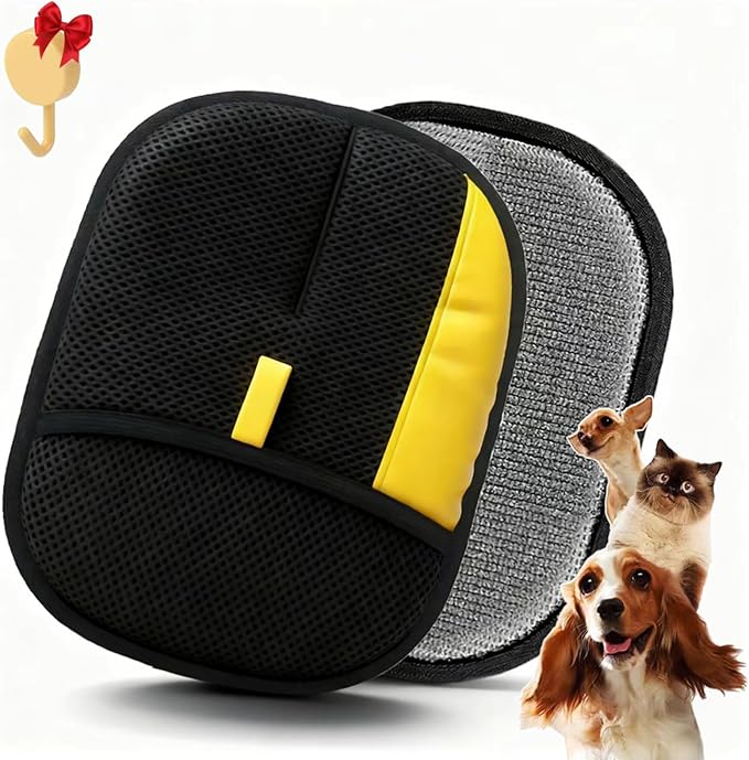 Pet Hair Removal Glove .Upgraded Thickened Reusable Electrostatic Pet Hair Remover Glove Tool .Dogs & Cats pet hair glove.Used for Sofas, Bed Sheets, Carpets, Clothes, Curtains and Car Seats.