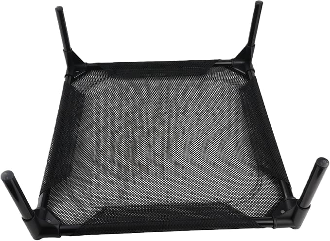 Elevated Dog Bed, Raised Dog Bed with Steel Frame and Breathable Mesh, All - Season Outdoor Dog Bed for Camping Park Backyard, Includes 4 Non - Slip Mats and Tube Covers (Small Size)