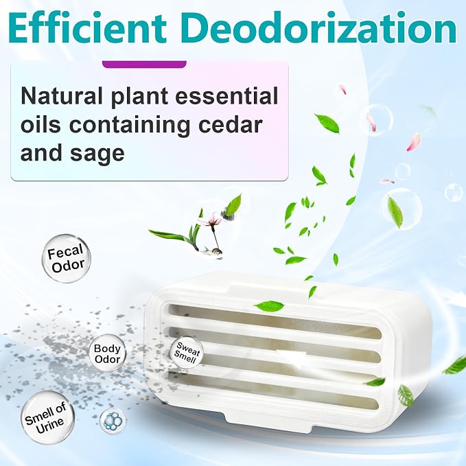 9 Pcs Deodorizer Compatible with PetSafe ScoopFree & HHOLOVE Cat Litter Box | Natural Essential Oil Formula, Gentle Cat Friendly Scent, Powerful Long Lasting Odor Control, Non Irritating Fragrance