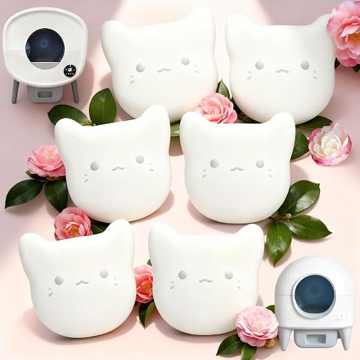 PurifyLogix 6PCS Universal Deodorizing Pods for Automatic Cat Litter Box | Odor Remover for Fumoi Automatic Cat Litter Box, Camellia Flower Scented, Long-Lasting Fragrance, Keep Home Fresh