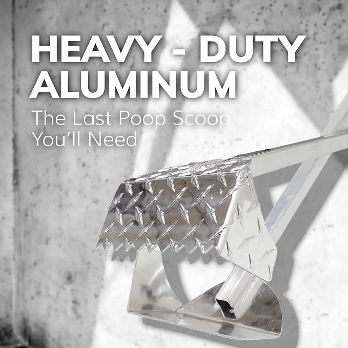 ActiveDogs Dog Pooper Scooper, Heavy Duty Aluminum Teeth Dog Scoop | With Aluminum Teeth For Easy Cleanup On Grass, Gravel And Uneven Ground