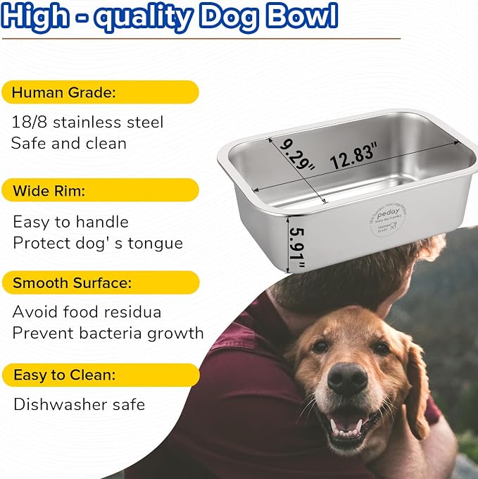 PEDAY Automatic Dog Waterer for X-Large Dogs | Human Grade 18/8 Stainless Steel, Water Bottle Not Included