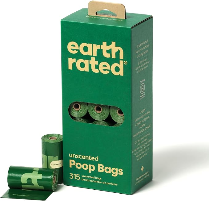 Earth Rated Perfect Dog-Walking Bundle - Includes 1 Poop Bag Dispenser and 315 Leak-Proof Extra Thick Waste Bags, Unscented