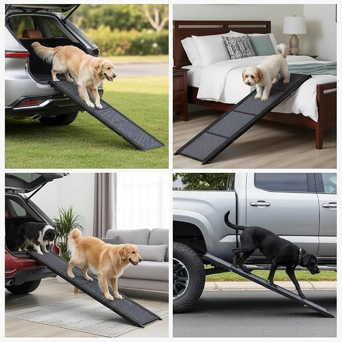 Dog Ramp for Car, Folding Pet Ramp, 63"