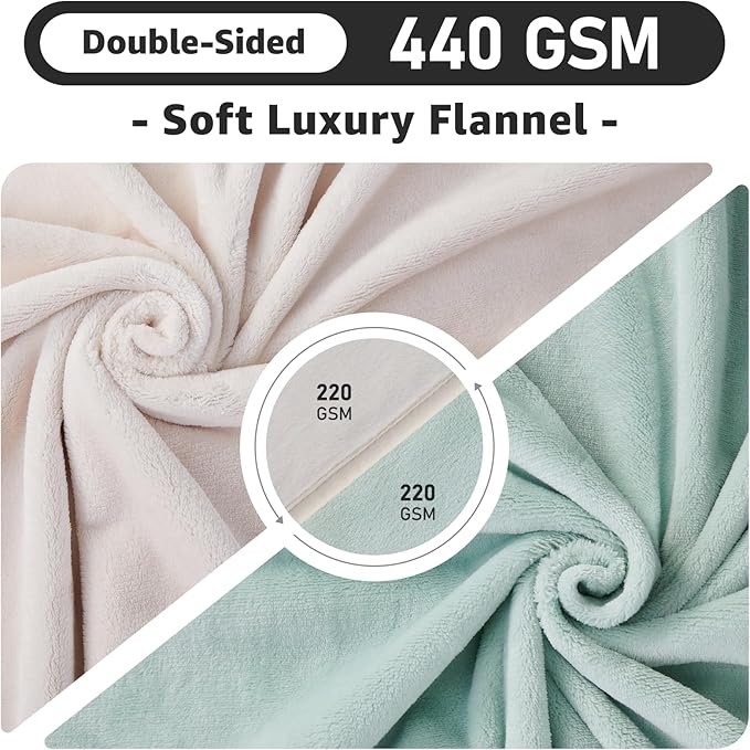 LOOBANI Waterproof Dog Blanket for Couch, Soft Couch Cover 50" x 60", Green | Pet Blanket for Medium Large Dogs, Double Side Liquid-Proof, Reversible Flannel Bed Throw for Sofa, Pet Hair Resistant
