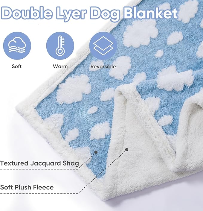 Dog Blanket for Small Medium Large Dogs Fleece Cat Blankets for Indoor Cats Washable Fluffy Pet Bed Blanket Furniture Sofa Couch Cover Protector
