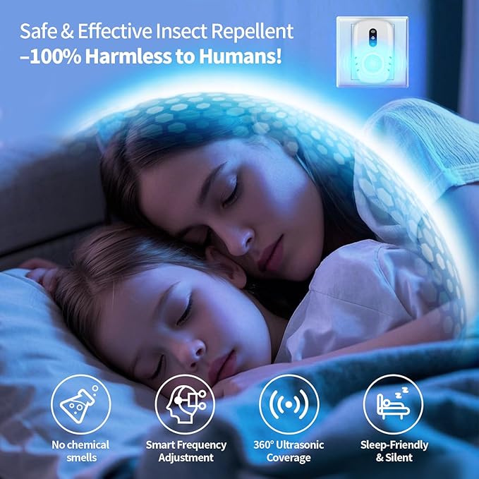 2026 Cvtayn Upgraded Ultrasonic Pest Repellent Indoor Repeller, Mouse Traps, Repellent Roach, Mouse, Bugs, Mosquito, Mice, Spider, Ant, Rodent Repellent Ultrasonic Plug in, 3 Mode Switching, 6 Packs