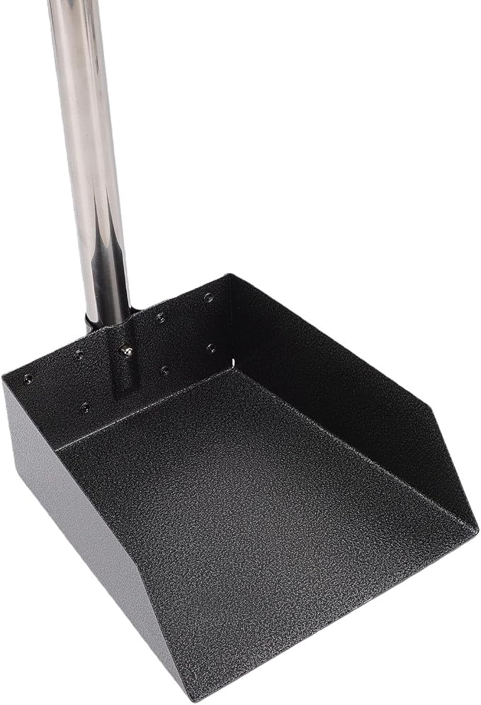 Jiawu Pet Pooper Scooper Long Handle Heavy Duty Tool for Medium Small Dogs on Grass Dirt Gravel 38" Tray Stainless Steel