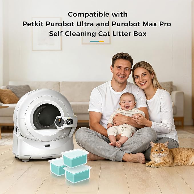 N60 Odor Eliminator for Petkit Purobot Ultra and Purobot Max Pro Self-Cleaning Cat Litter Box, 3 Pack Cat Litter Odor Eliminator N60