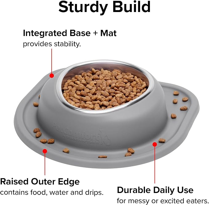 WeatherTech Single Low Pet Feeding System - Heavy-Duty Dog & Cat Food/Water Bowl - 32 oz (4 Cups) Tan (SL3203TN)