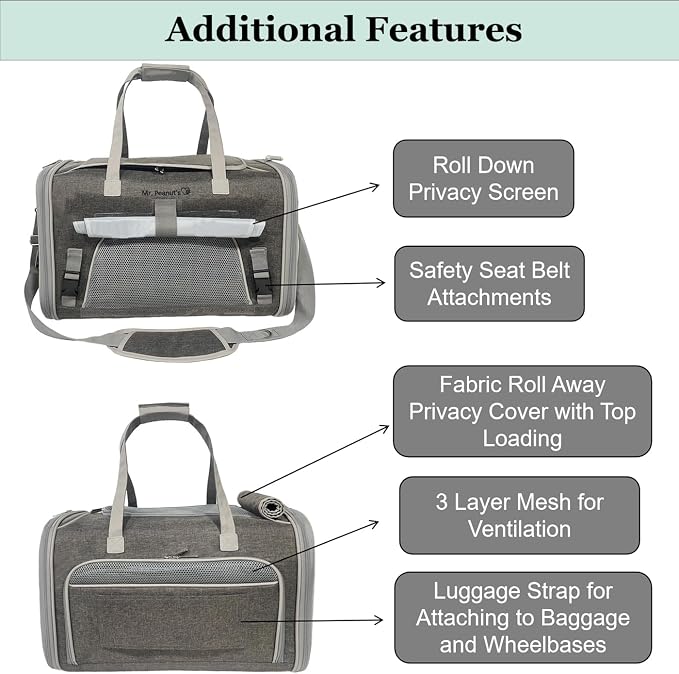 Mr. Peanut's Gold Series Big Apple XL Expandable Pet Carrier V3.0 (Deja Blue)