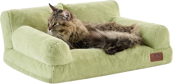Hollypet Small Dog Large Cat Bed Puppy Couch Beds for Pets up to 25 lbs | Fluffy Dog Cat Couch Plush Soft Warming Pets Beds with Machine Washable Cover and Non-Slip Bottom
