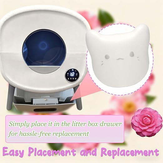 PurifyLogix 6PCS Universal Deodorizing Pods for Automatic Cat Litter Box | Odor Remover for Fumoi Automatic Cat Litter Box, Camellia Flower Scented, Long-Lasting Fragrance, Keep Home Fresh