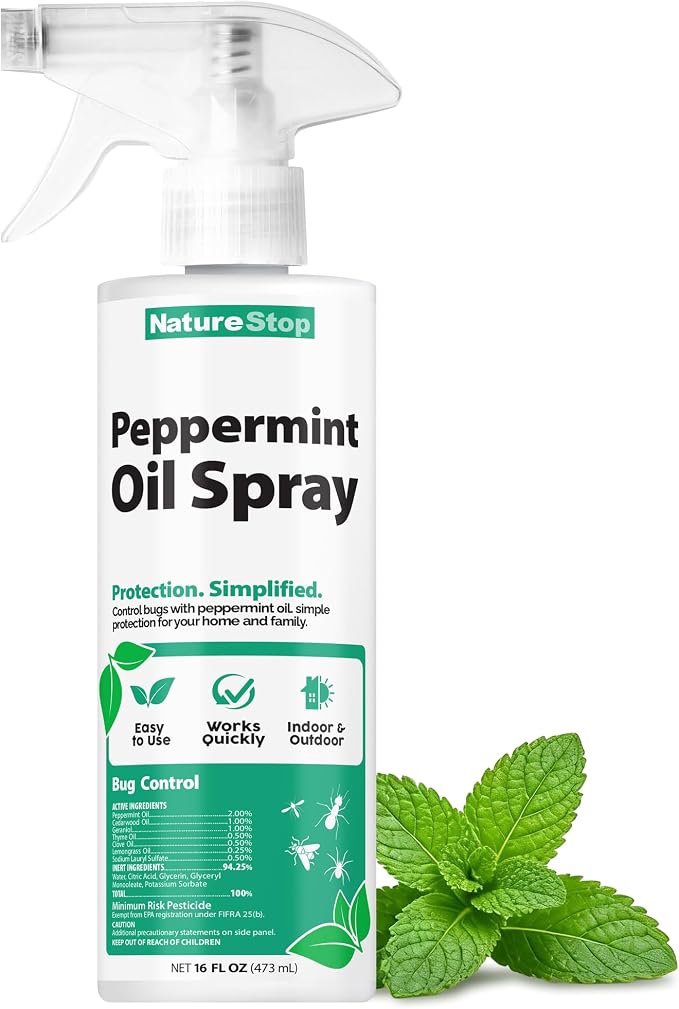 Peppermint Oil Bug Spray (16 oz) | Concentrated Peppermint Oil, Pet & Family Friendly, For Household Pests, Indoor & Outdoor Use, Made in USA