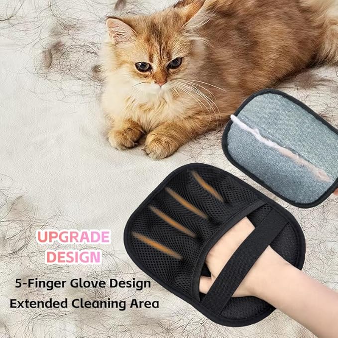 KENDINIX Valentines Day Gifts 3 Packs Pet Hair Removal Glove,Pet Hair Remover for Cat & Dog,New Upgraded Electrostatic Gloves Pet Hair,Reusable Electro Static Pet Hair Remover Electrostatic Gloves