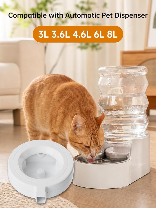 Pet Water Dispenser Replacement Filter, Filters for 3L/3.6L/4.6L/6L/8L Gravity Automatic Dog Water Fountain, Auto-Refill Pet Waterer Filter Replacement, 4 Filters with 1 Brush