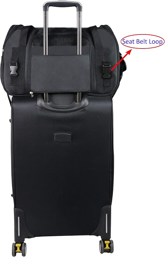 EliteField Soft Pet Carrier (3 Year Warranty, Airline Approved) Soft Sided Dog Puppy Cat Carrier Travel Bag (X-Large: 21" L x 12" W x 13" H, Black)
