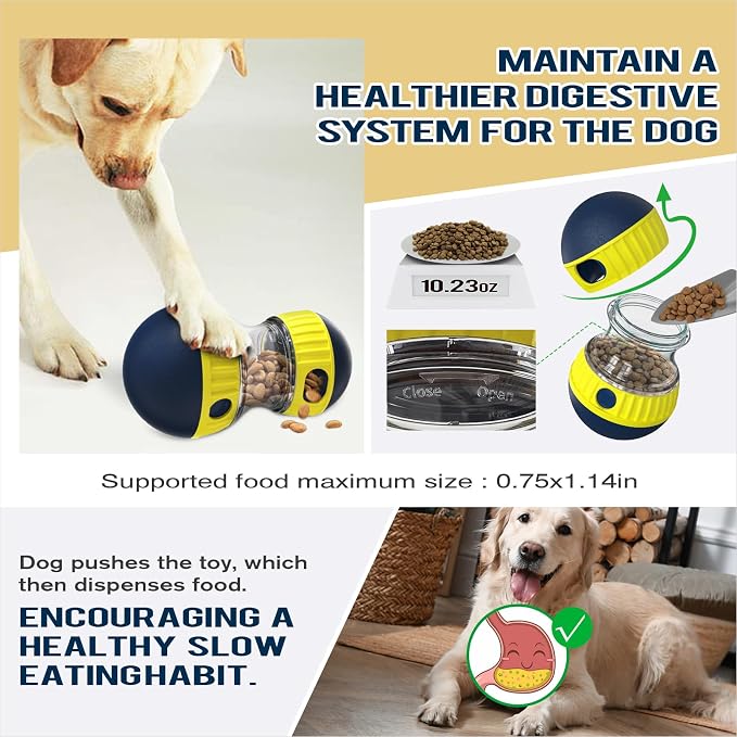 TLKNG Extra-Large Size Dog Enrichment Toy for Medium/Large Aggressive Chewer Breed Dogs Treat Dispenser Ball & Food Dispensing Toys & Puzzles Slow Feeder & Mental Stimulation,Ultimate Boredom Buster