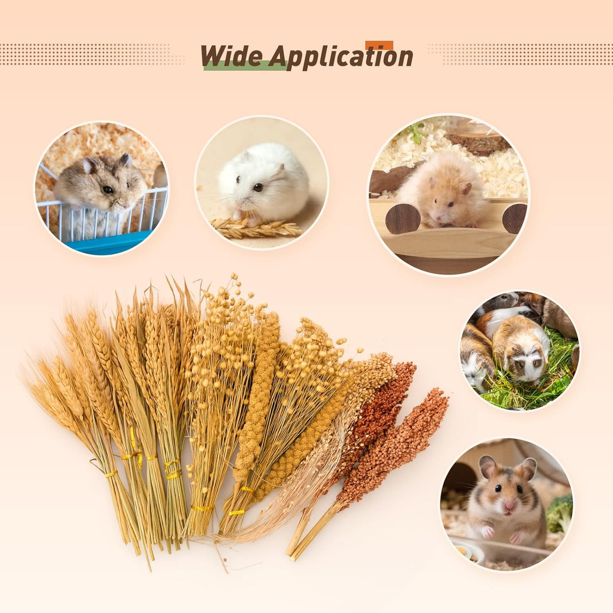 ZIPPYPET Hamster Sprays and Forage Accessories for Cages, Pet Mouse Decor Textures (7)