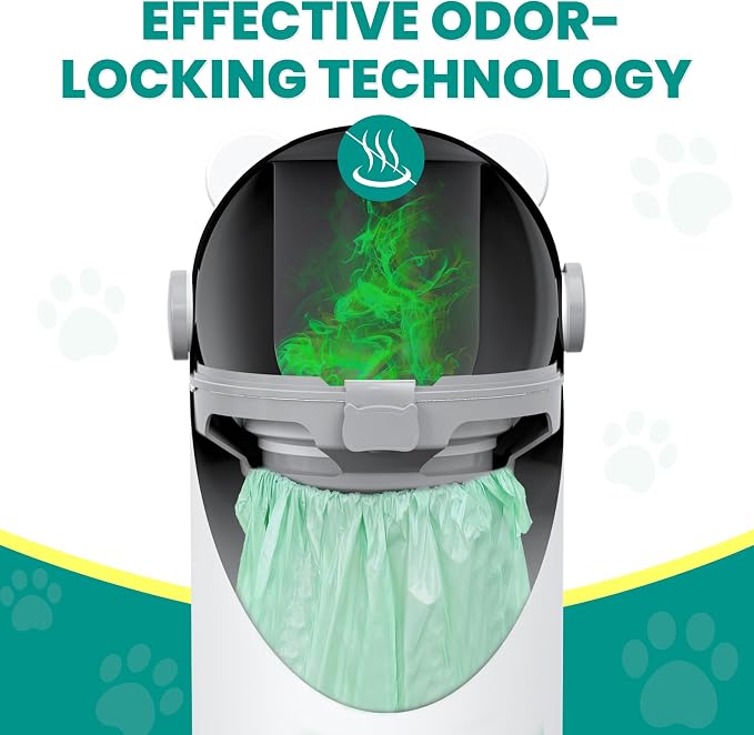 Indoor/Outdoor Pet Waste Station – Advanced Odor-Seal Dog Poop Trash Can with Locking Lid, Portable Handle & Works with ANY Bag – No Expensive Refills Ever!