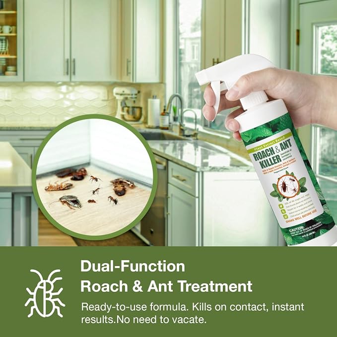 EcoVenger® Roach and Ant Killer 16 oz | Kills on Contact | Extended 4-Week Deterrence | Peppermint Scent | Child and Pet Safe