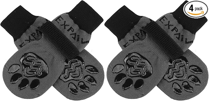 EXPAWLORER Anti-Slip Dog Socks,Dog Boots&Paw Protectors to Prevent Licking,Dog Shoes for Hot/Cold Pavement, Double Sides Non-Skid Traction Control on Hardwood Floor for Senior Dogs