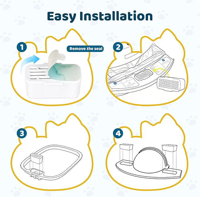 12 Pack Cat Litter Deodorizer Blocks Compatible with PetSafe & HHOLOVE | Plant-Based Odor Control, Compatible with PetSafe ScoopFree SmartSpin and HHOLOVE Self-Cleaning Litter Boxes, Freshness