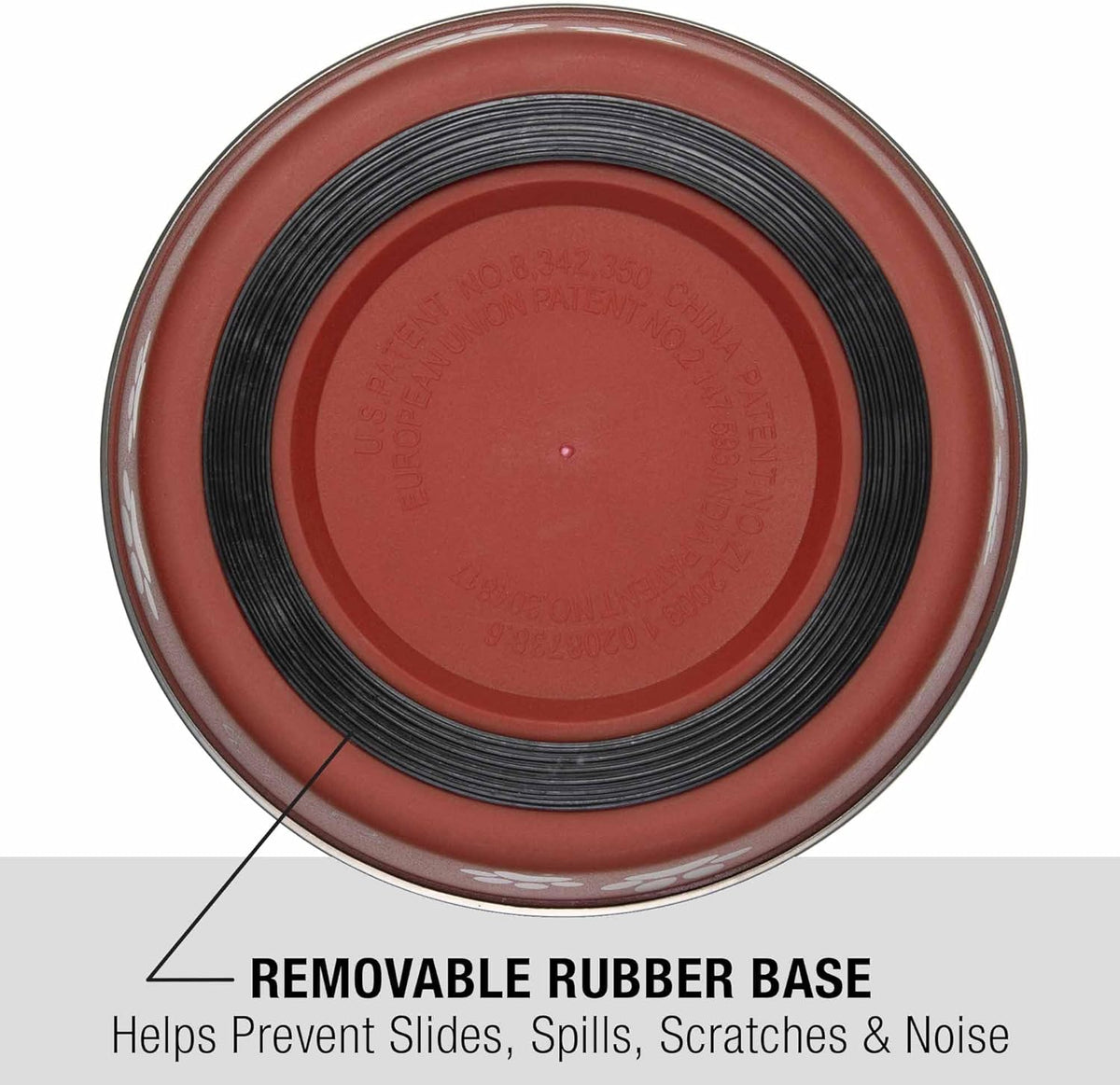 Loving Pets Bella Dog Bowls- Stainless Steel Dog & Cat Bowls - Spill Proof Dog Food Bowl, Cat Bowl, Puppy Essentials & Pet Supplies Great for Home & Travel (Small 10-20 lbs, Merlot)