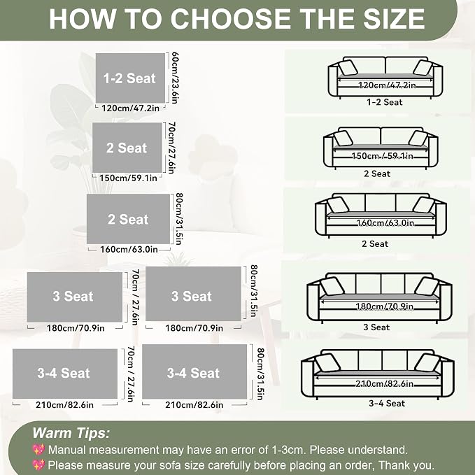 OTOB Sofa Covers for 3 Cushion Couch Washable, Fuzzy Non Slip Pet Friendly Couch Cover Protector Love Seat, All Seasons Soft Plush Furniture Bed Mats Sofa Slipcovers (Gray, 31.5" x 70.9'')