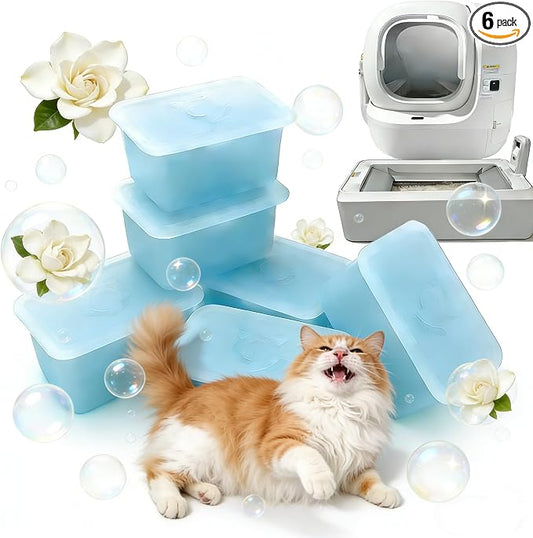 PurifyLogix 6PCS N60 Odor Control for PUROBOT Self Cleaning Cat Litter Tray | For PUROBOT Ultra/ Max Pro/2 / Crystal Duo Self Cleaning Cat Litter Tray, Blue Natural Litter Box Deodorizer