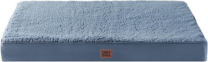 EHEYCIGA Orthopedic Dog Bed Extra Large with Removable Washable Cover, 50IN | Egg Crate Foam Support, Durable Oxford fabric, Non-Slip Bottom, Machine Washable, Soft Waterproof Plush Pet Bed Mat For Crate