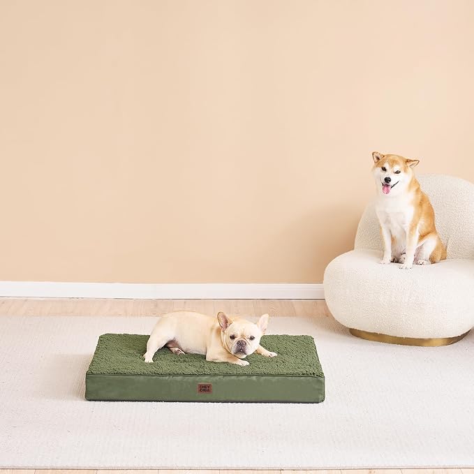 EHEYCIGA Orthopedic Dog Bed Extra Large with Removable Washable Cover, 47IN | Egg Crate Foam Support, Durable Oxford fabric, Non-Slip Bottom, Machine Washable, Soft Waterproof Plush Pet Bed Mat For Crate