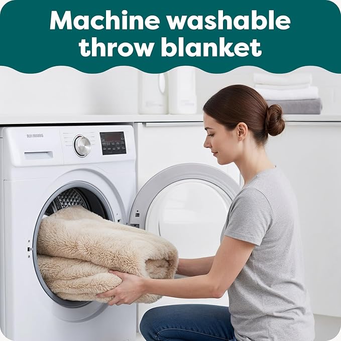 Furhaven Waterproof Throw Blanket for Dogs & Indoor Cats, Washable - Shaggy Plush Calming Long Faux Fur & Velvet Dog Blanket - Taupe, Medium